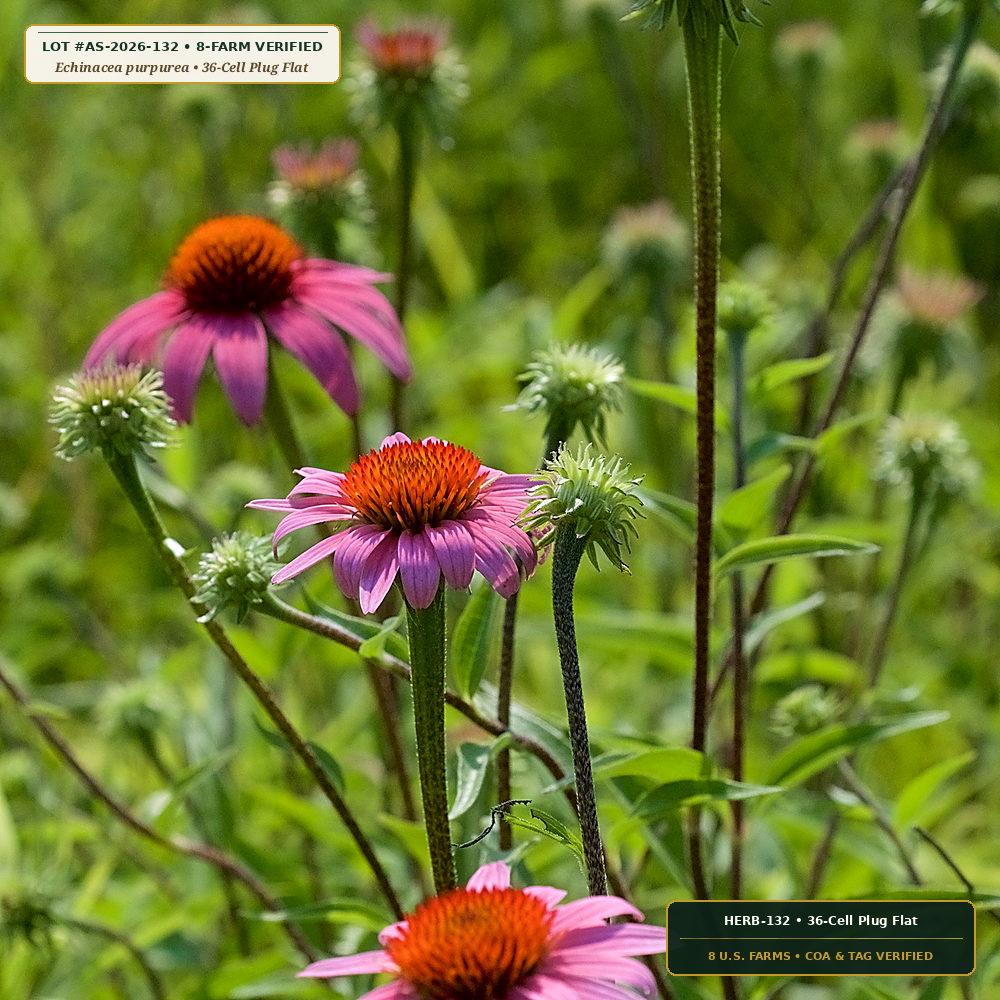 Four-Season Pollinator & Perennial Bedding Flat (Echinacea purpurea & Rudbeckia hirta)
