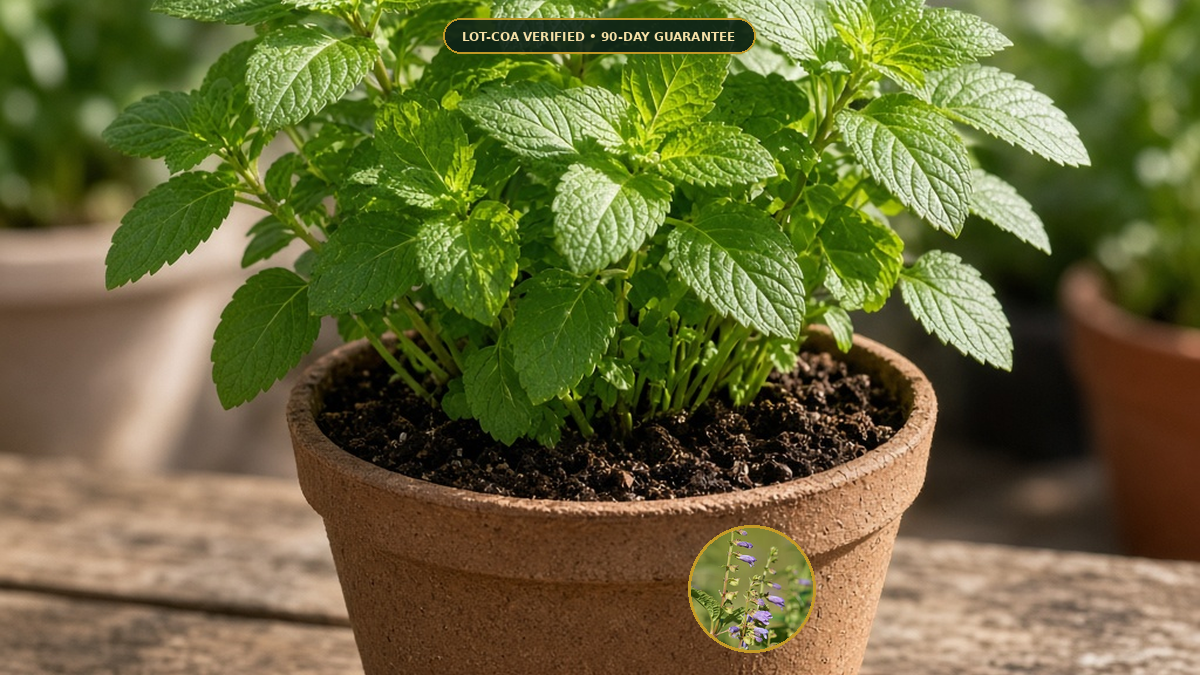 Growing Live American Skullcap Scutellaria lateriflora Cold Stratifying Seeds — Live American Skullcap Rooted Division Plant (Scutellaria lateriflora) • Protocol: 1 rooted starter at Room-temp water (48-hr shade acclimat