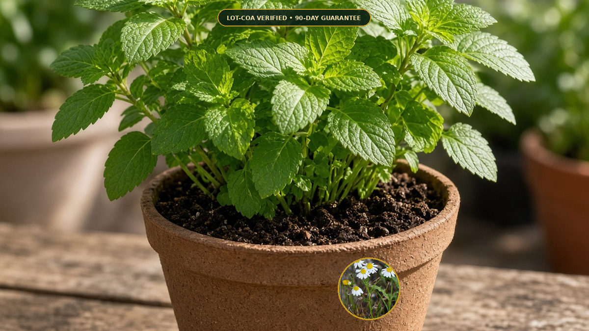 Live German Chamomile Apothecary Starter Plug Pack Monograph — Live German Chamomile Apothecary Starter Plug Pack (Matricaria recutita) • Protocol: 1 rooted starter at Room-temp water (48-hr shade acclimation, Pot up to 